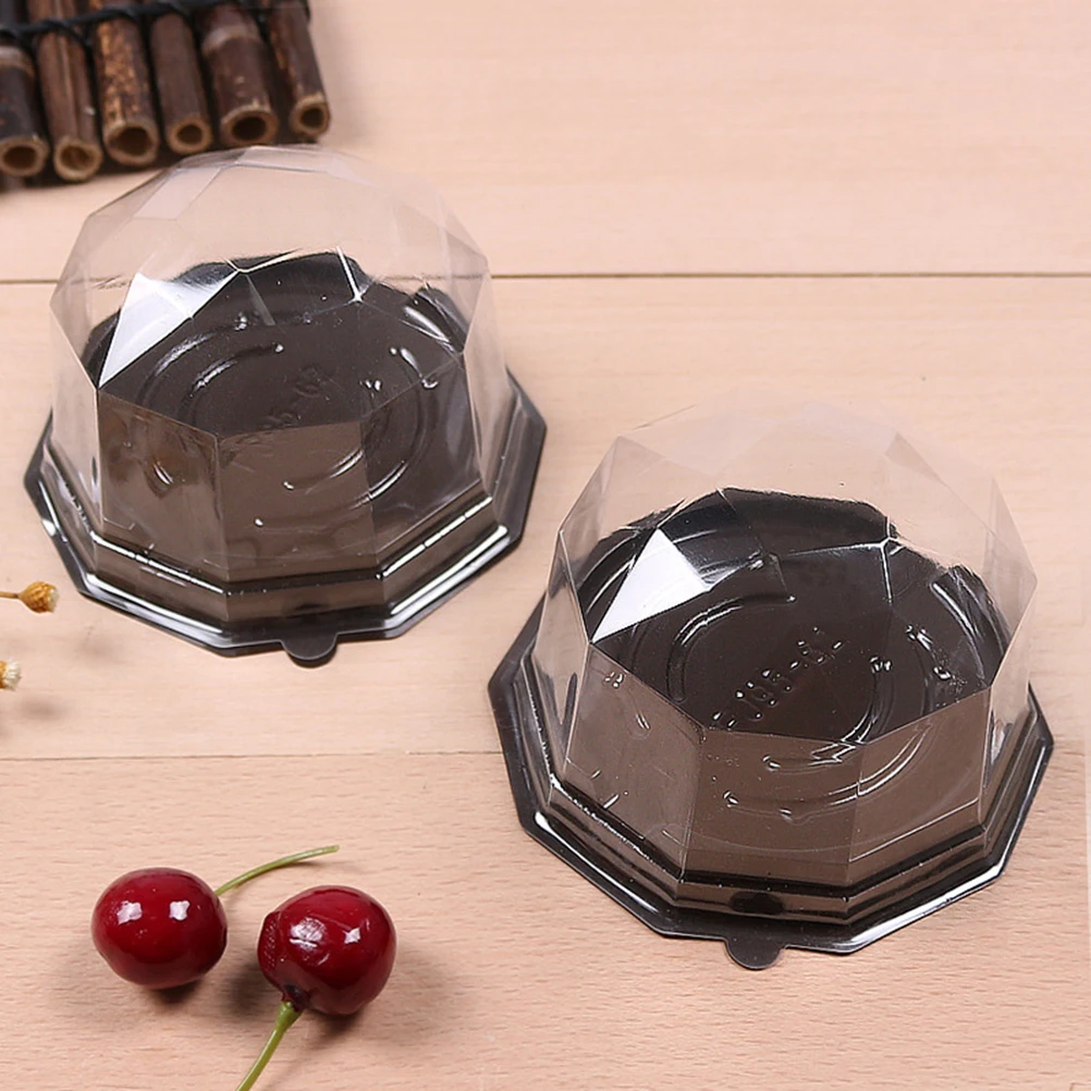 100 шт Mooncake контейнеры алмазные формы коробки для торта контейнер еды мусс
