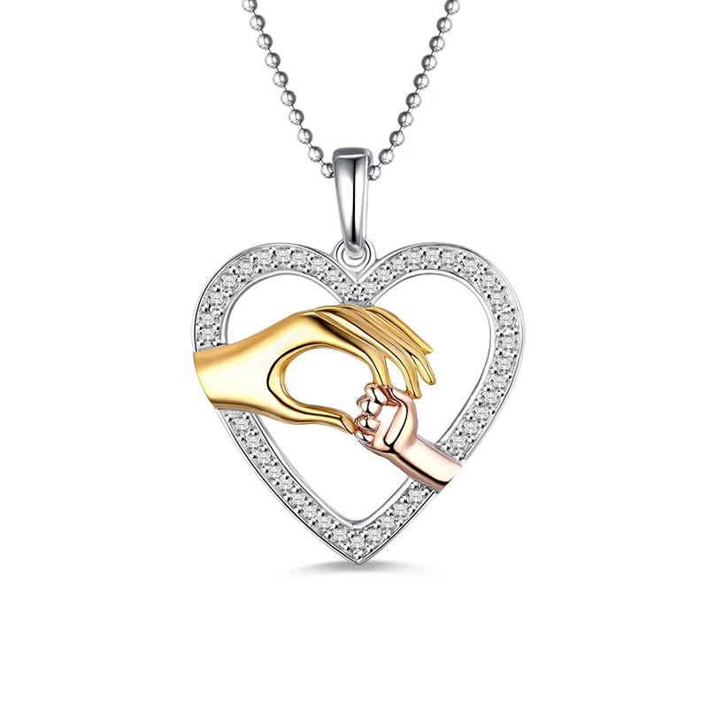 

AILIN New Design Holding Hand Heart Necklace For Gift Mom's Love Pendant For Memory The Special Gift For Mother's Day Jewelry