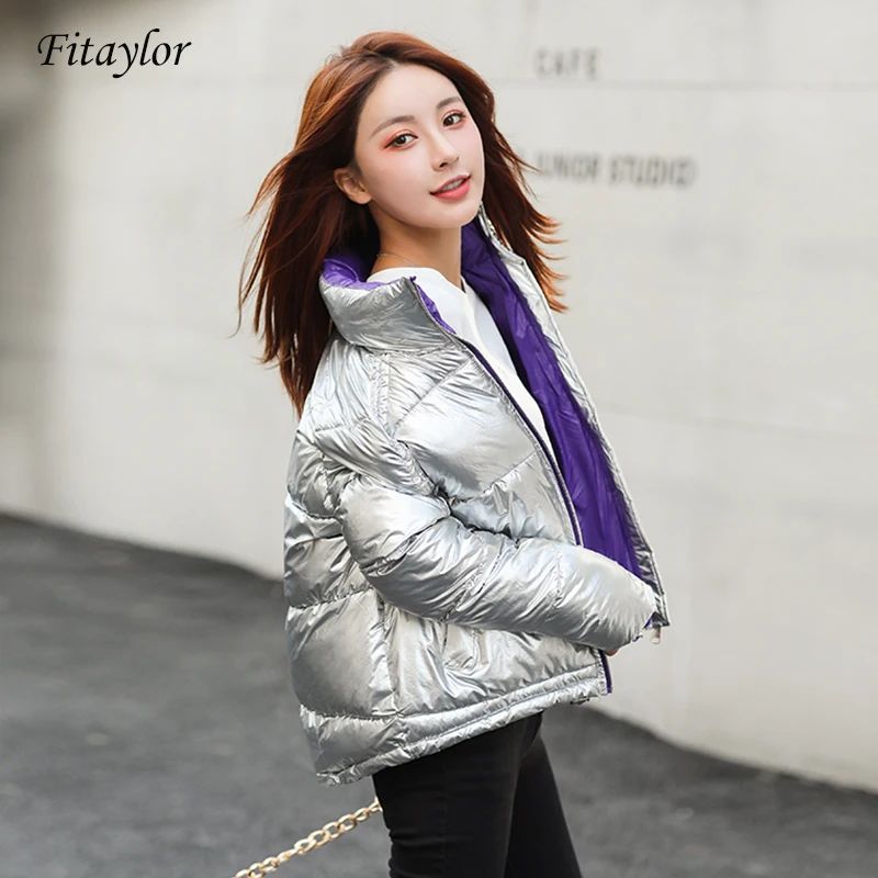Fitaylor новые женские пуховики из хлопка зимние короткие Дизайнерские Пальто с