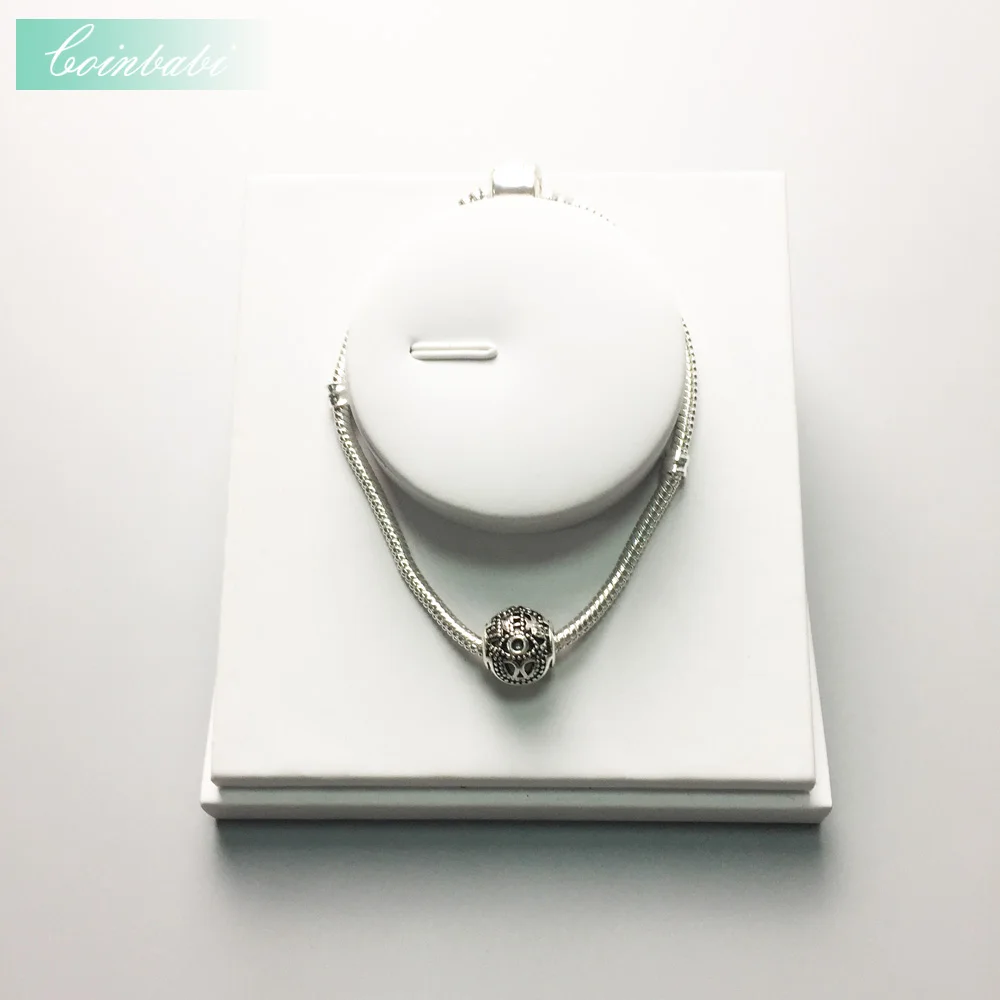 Рука Фатимы из бусин Серебряный подарок в европейском стиле с большим отверстием