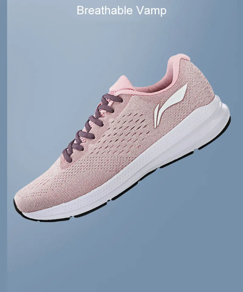 Li-Ning Для женщин реактор покрытый кожухом удобные кроссовки для бега светильник носимых подкладка удобная обувь; нескользящая подошва; защита от Спортивная обувь Кроссовки ARHN056 XYP750