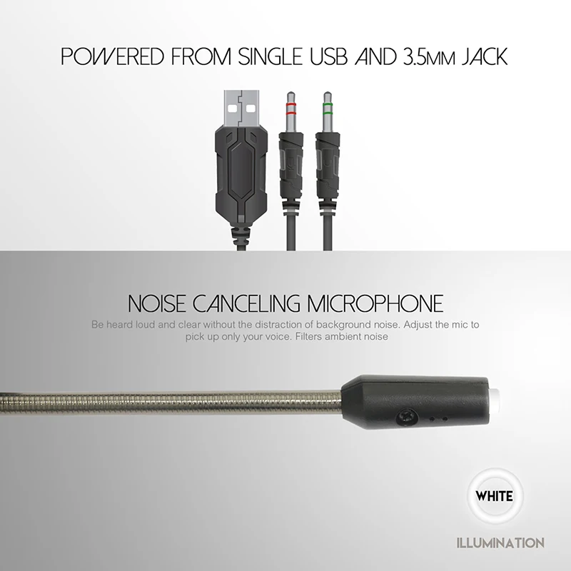 Fantech HG19 Стерео Игровые наушники с микрофоном светодиодный свет для компьютерных ПК Игр проводные наушники бас USB игровая гарнитура для PS4