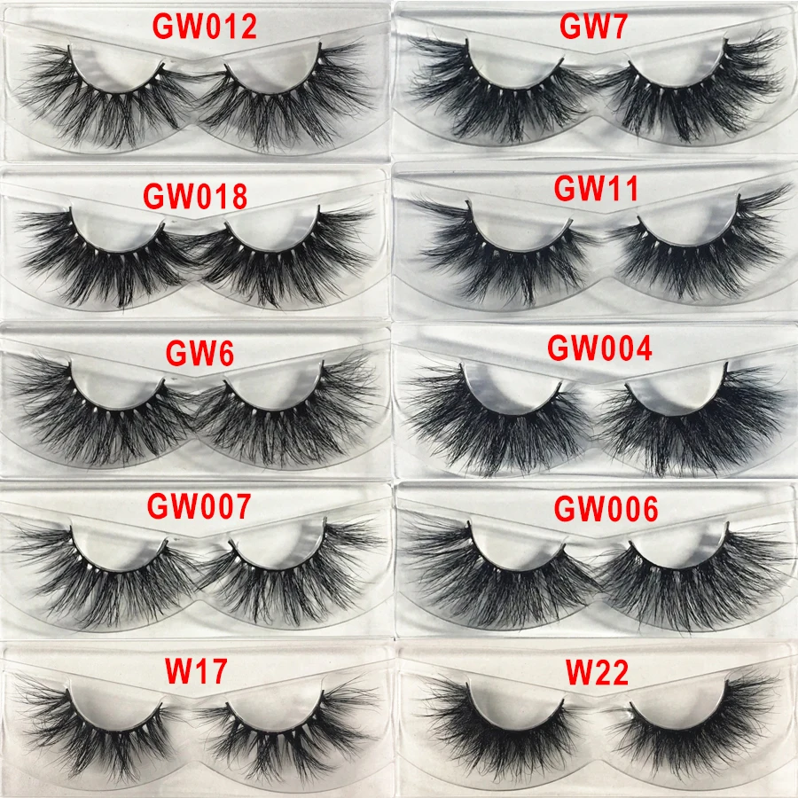 Натуральные норковые ресницы 20 мм 100% 3d Ручная работа накладные искусственные для