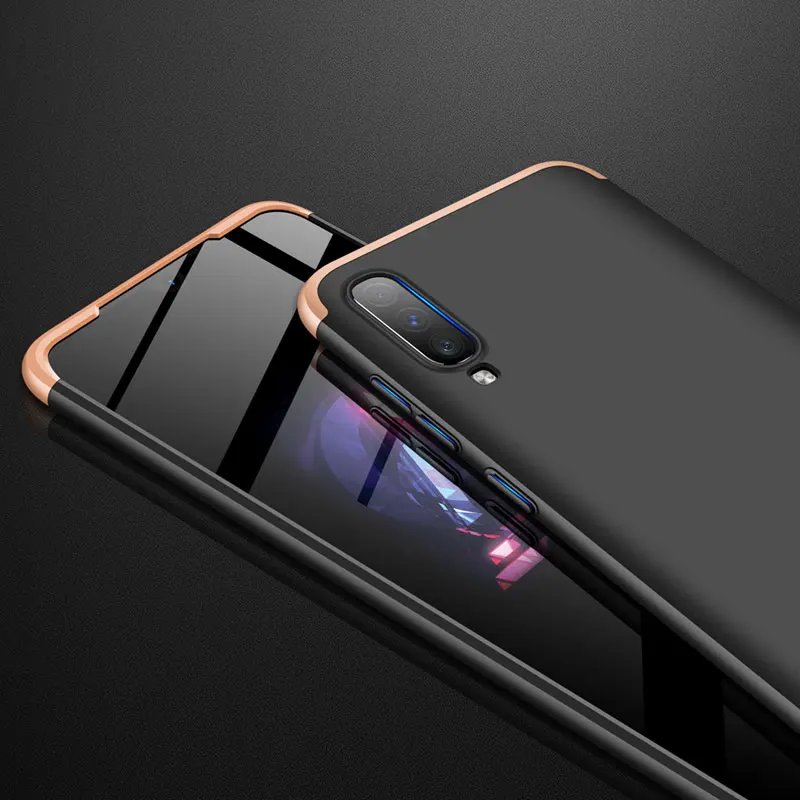 Gold With Black Чери 360 полная крышка для телефона для samsung A50 Galaxy A9 Pro A8s A20 A30 A10 A40 A60 A70 M30 A40S чехол Coque защита Fundas - Цвет: Gold With Black