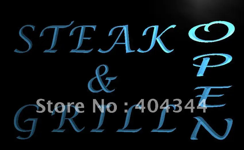 

LB173-открытый гриль для стейка, бара, кафе, отображает световой знак, поделки для домашнего декора