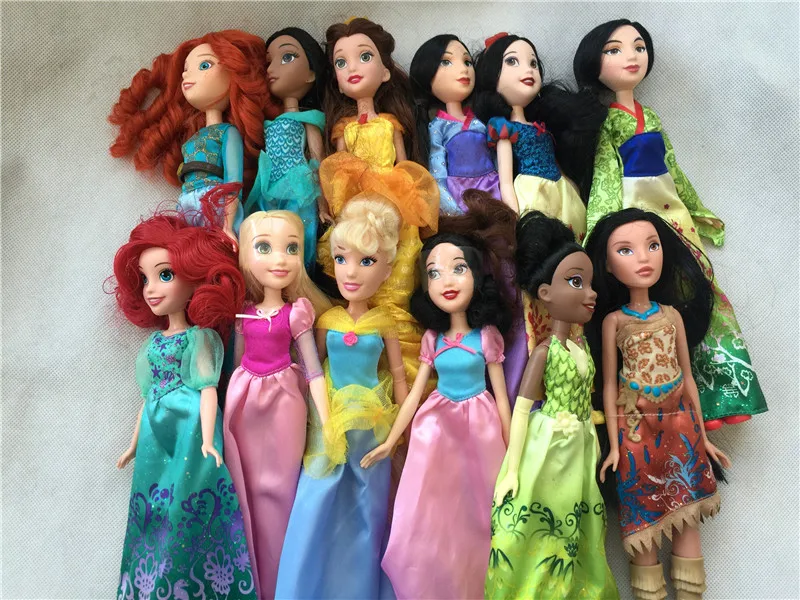 Disney Princess Royal Shimmer 1" куклы Аврора/Золушка/Мулан/Жасмин/Мерида/Тиана/Ариэль/Pocahontas/Белль/Эльза/Рапунцель без коробки