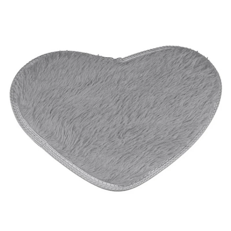 Gray 1 шт. 40 см* 28 см коврики Нескользящие в форме сердца ванна детская комната Кухня Декор для ванной, дома - Цвет: Gray