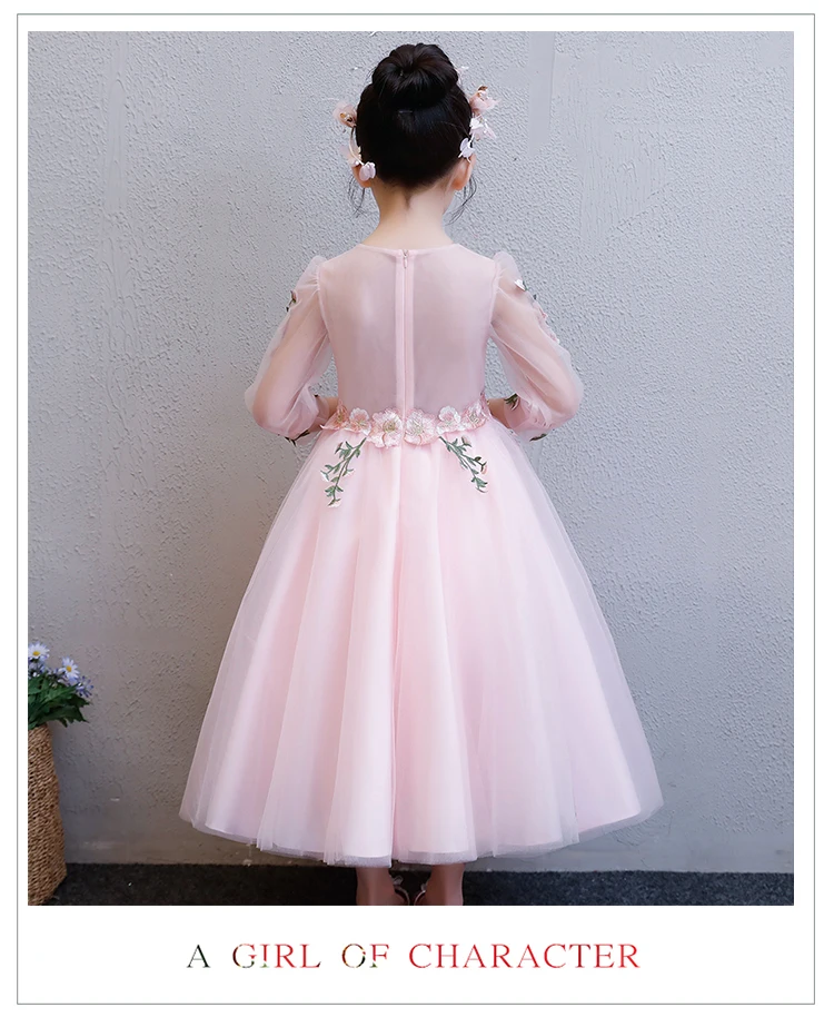 2018 summer Romantic Puffy Tulle Flower Girl Dress for Weddings Lace Ball Gown Party Communion Baby | Детская одежда и обувь