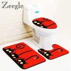 Мультяшный напольный коврик для ванной, коврики для унитаза, для душа, нескользящий фланелевый коврик для ванной, Впитывающий Коврик для ванной