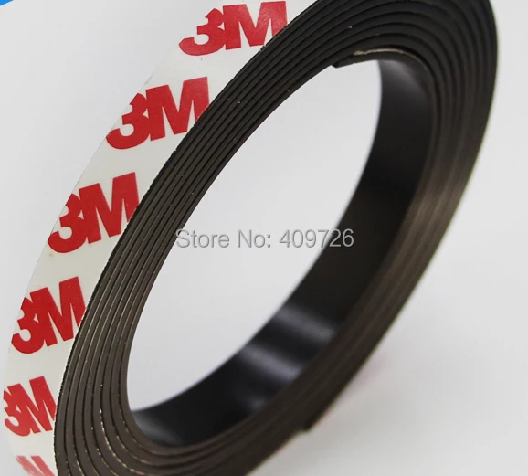 10 Meters self Adhesive Flexible Magnetic Strip 3M Rubber Magnet Tape width 10mm thickness 2mm Free Shipping 10x2 | Обустройство дома