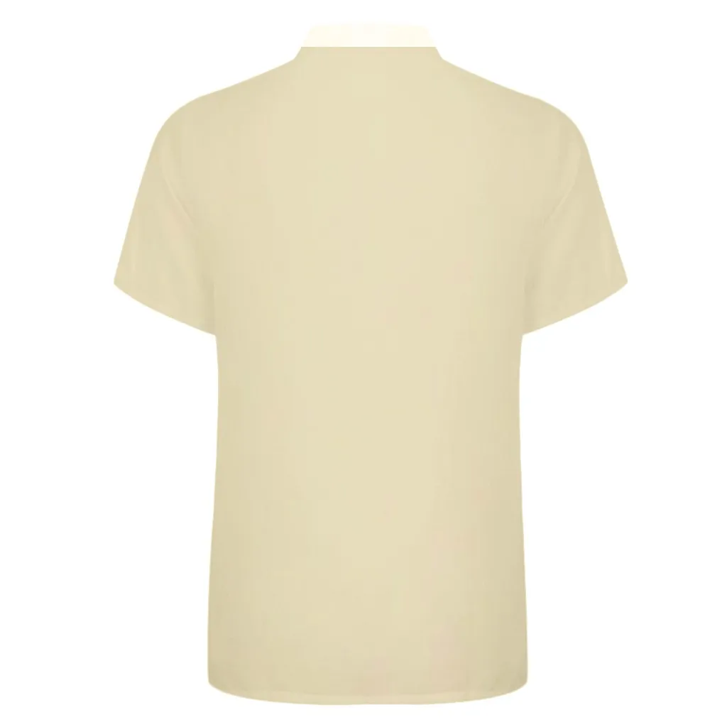 Мужская рубашка blusa masculina, мешковатая, стиль, хлопок, лен, короткий рукав, мужская рубашка на пуговицах, Мужская одежда, camisa masculina