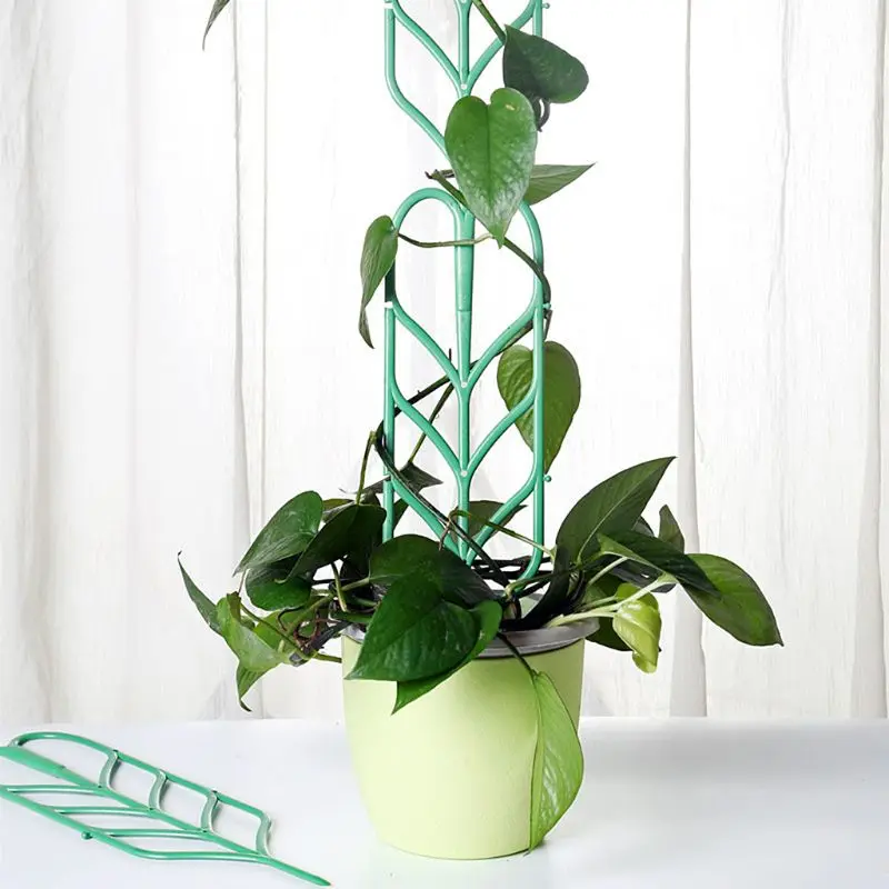 Plant Trellis DIY for Potted Plant Support Leaf Shape Mini Climbing Plants Flower Vegetables Rose Vine Pea Ivy Pots Support