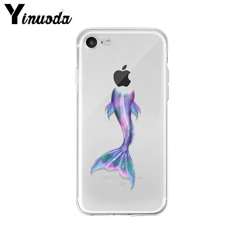 Yinuoda Mermaid Tail TPU Soft Silicone Phone Case for iphone 13 X XS MAX 6 6S 7 7plus 8 8Plus 5 5S XR | Мобильные телефоны и