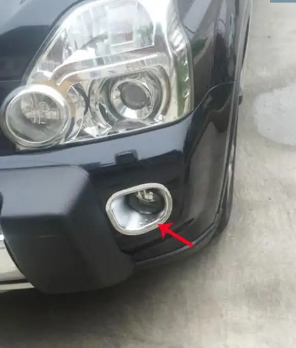 Передний + лампа заднего противотуманного фонаря бампер хром Накладка для Nissan X