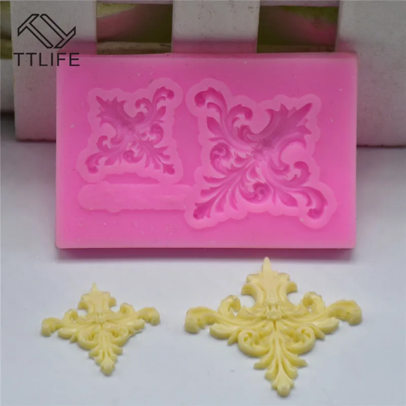 TTLIFE Европейский тиснением цветок силиконовые карамель в формах формы торт