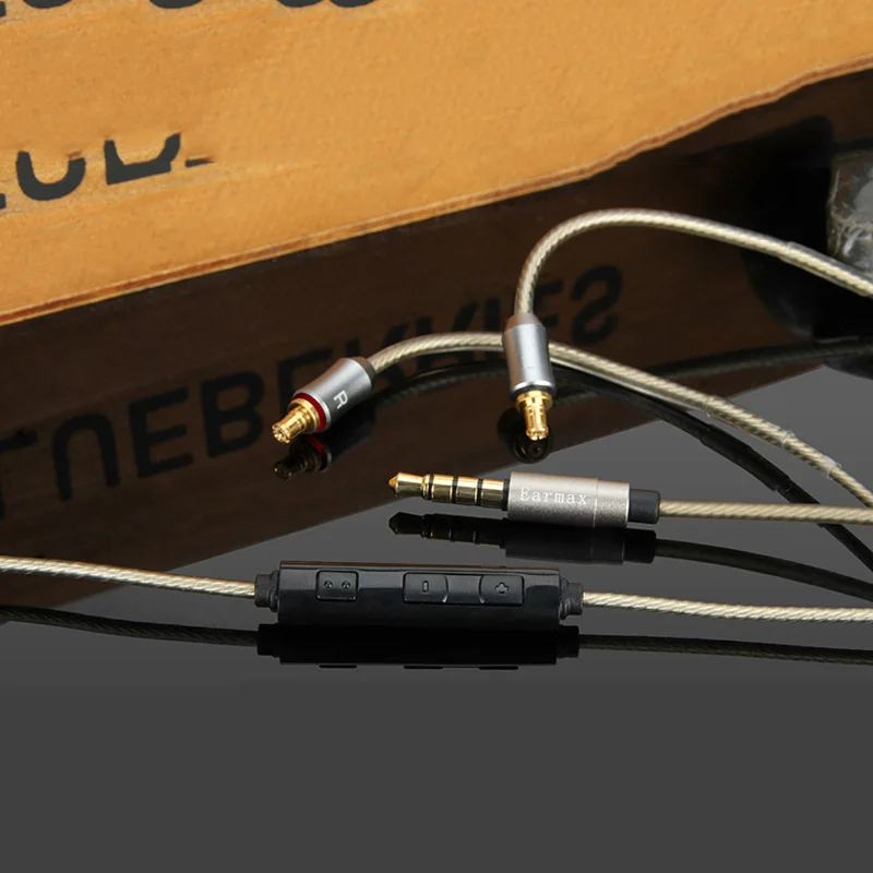 Earmax A2DC Модернизированный кабель для наушников HIFI посеребренный аудио провод с