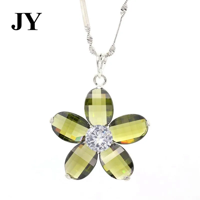 JY мода цветок Форма красный/фиолетовый/розовый/черный/синий/зеленый кулон для