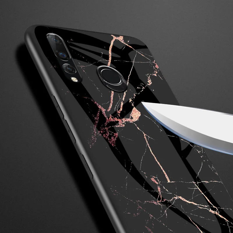 Чехол Rezzol для Huawei Honor 9X Premium мраморный чехол-накладка из закаленного стекла Global