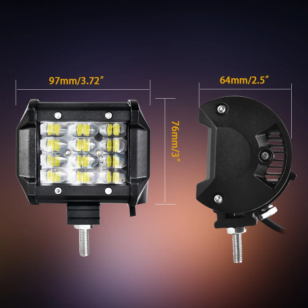 Weketory 4 светодиодный LED бар Номинальная 36 Вт фактический 15 Светодиодный свет для