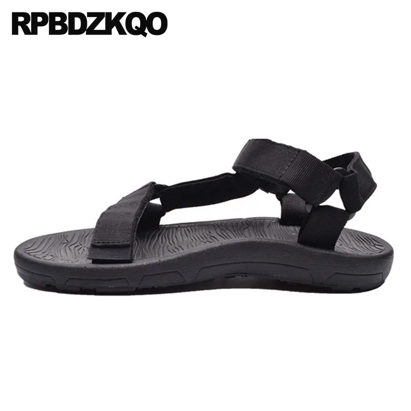 Мужские повседневные сандалии гладиаторы черные водонепроницаемые дышащие в