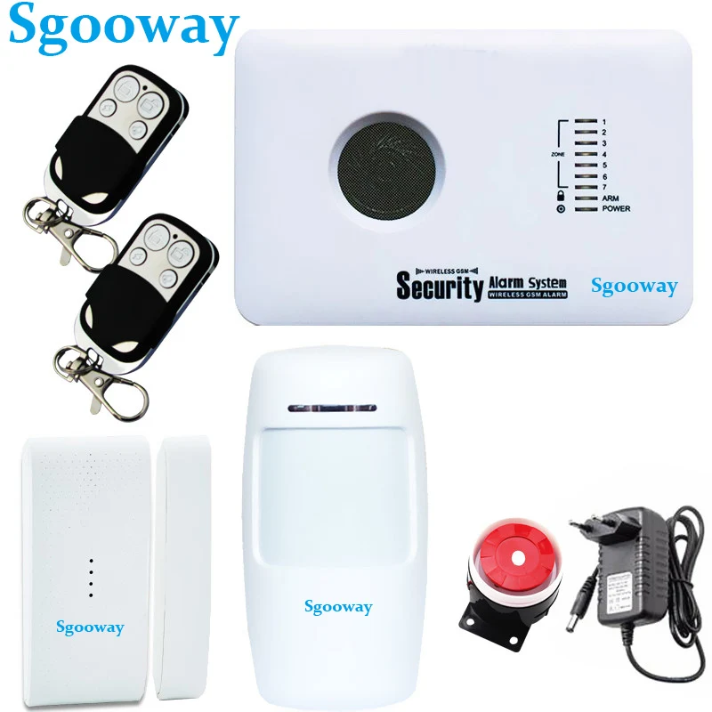 Set A Sgooway приложение GSM сигнализация Русский Английский Испанский Польский беспроводная домашняя охранная сигнализация GSM сигнализация - Цвет: Set A