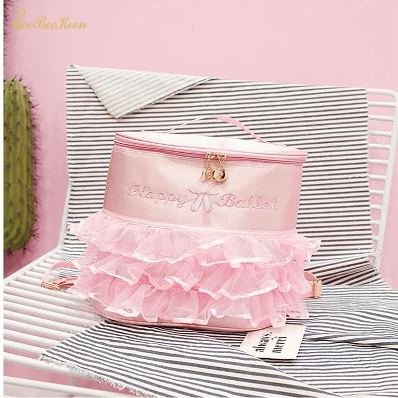 

Pink Ballet Bag For Girls Ballet Dance Bag For Girls Cute Ribbon Embroidery Children Ballet Dance Backpack Kids Dancing Bags