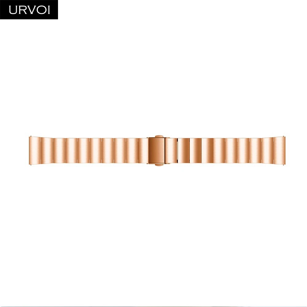 Rose Gold URVOI ремешок для Galaxy Watch Active 42 46 мм ремешок из нержавеющей стали 1 ряд складной застежка quick release прочный запястье - Цвет ремешка: Rose Gold