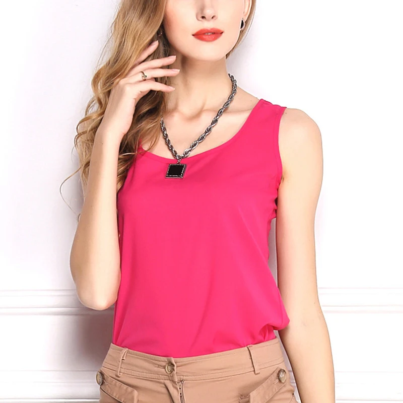 Модные летние шифоновые футболки топы сексуальная женская майка без рукавов