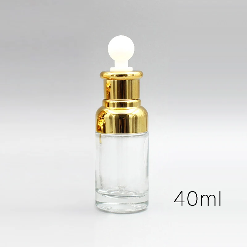 40ml Gold 10 шт./лот 20 мл 30 мл 40 мл капельница для эфирного масла бутылка для парфюма золотого плеча воротник пустой косметический парфюм - Цвет: 40ml Gold