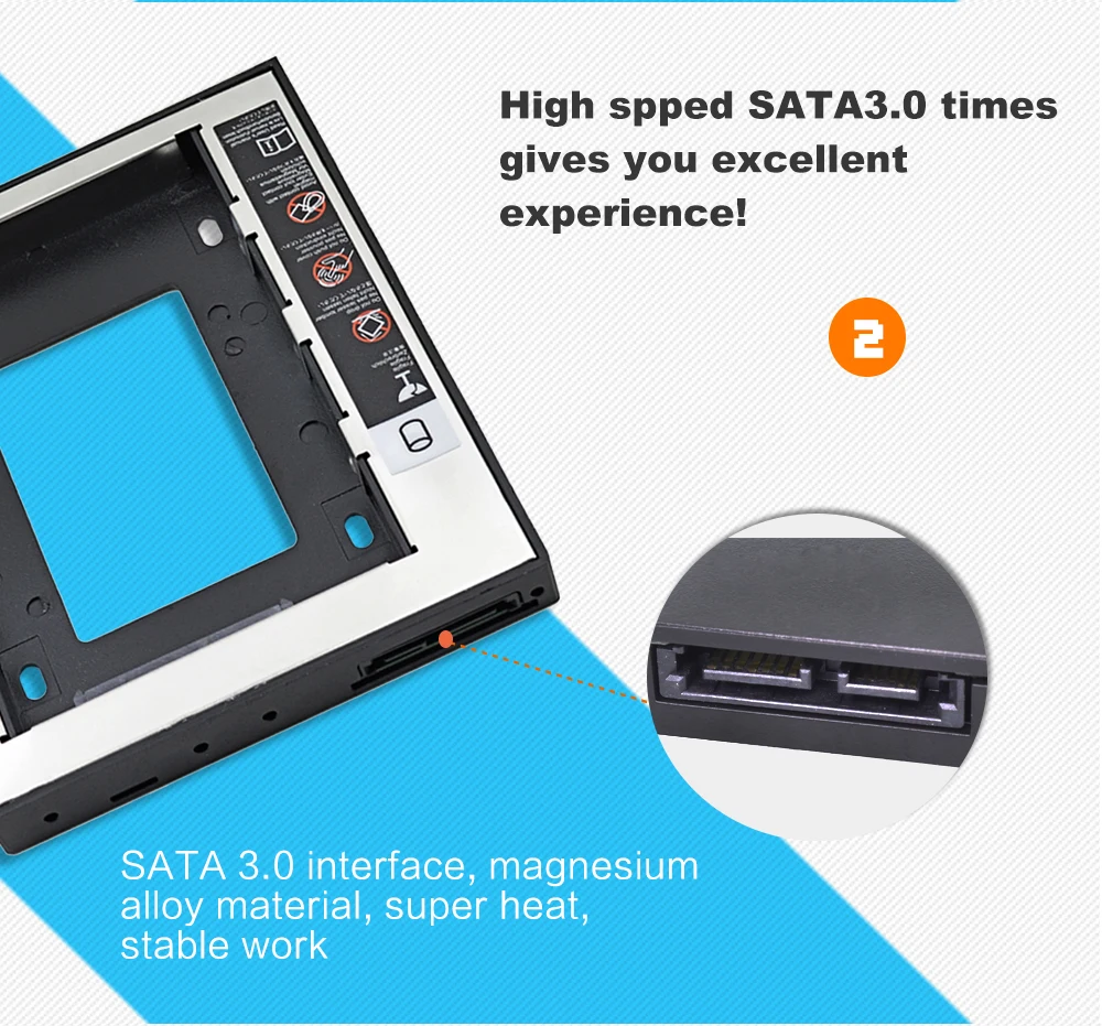 TISHRIC 2nd 2,5 HD 12,7 мм SATA 3,0 HDD/SSD Caddy Корпус/адаптер для внешнего жесткого диска 2 ТБ коробка CD DVD ROM корпус Optibay