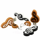 Флэш-накопитель Usb в виде героя мультфильма Милая записка De Музыкальная гарнитура с поддержкой Usb флэш-накопитель с принтом музыкальных нот, объемом памяти 4 ГБ8 ГБ16 ГБ32 ГБ64 Гб флэш-диск