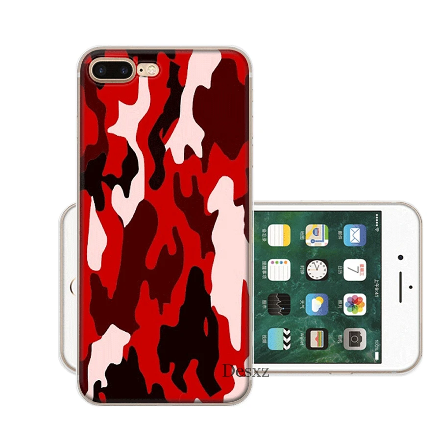 Зеленый армейский камуфляжный чехол для мобильного телефона iPhone 7 8 6 6s Plus 11 Pro X XS Max