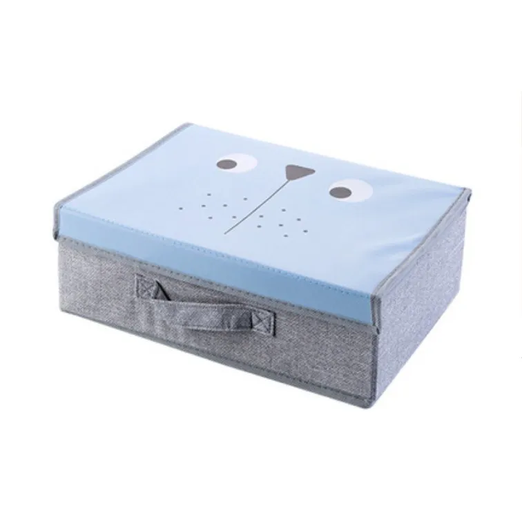 35x24x12cm Blue NOOLIM мультяшный шкаф для одежды коробка для Хранения Домашней игрушки коробка для хранения нетканый складной ящик для хранения одежды органайзер для хранения - Цвет: 35x24x12cm Blue