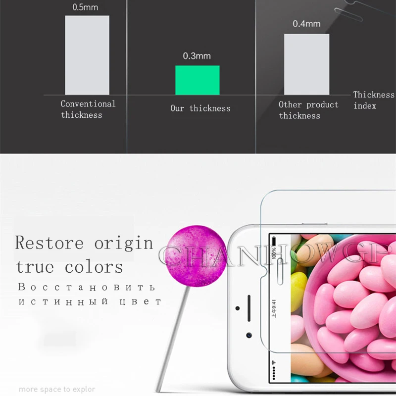 Закаленное Стекло для Apple iPhone X 7 8 6 6s плюс 5 5S SE 5C 4 4S HD Экран протектор 10 | Мобильные