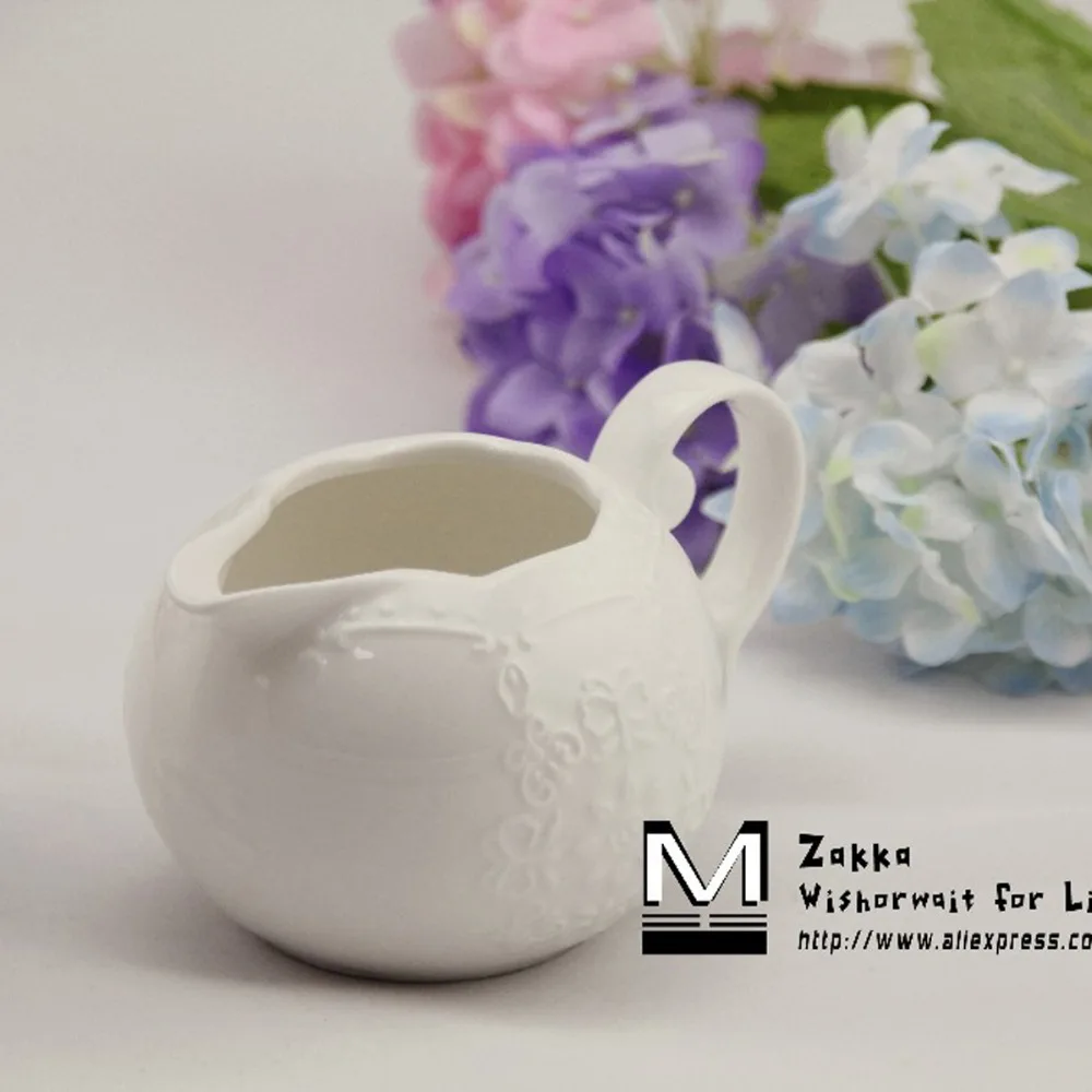 1 шт. Новинка KEYAMA белая кружевная бабочка рельефная керамическая банка для молока