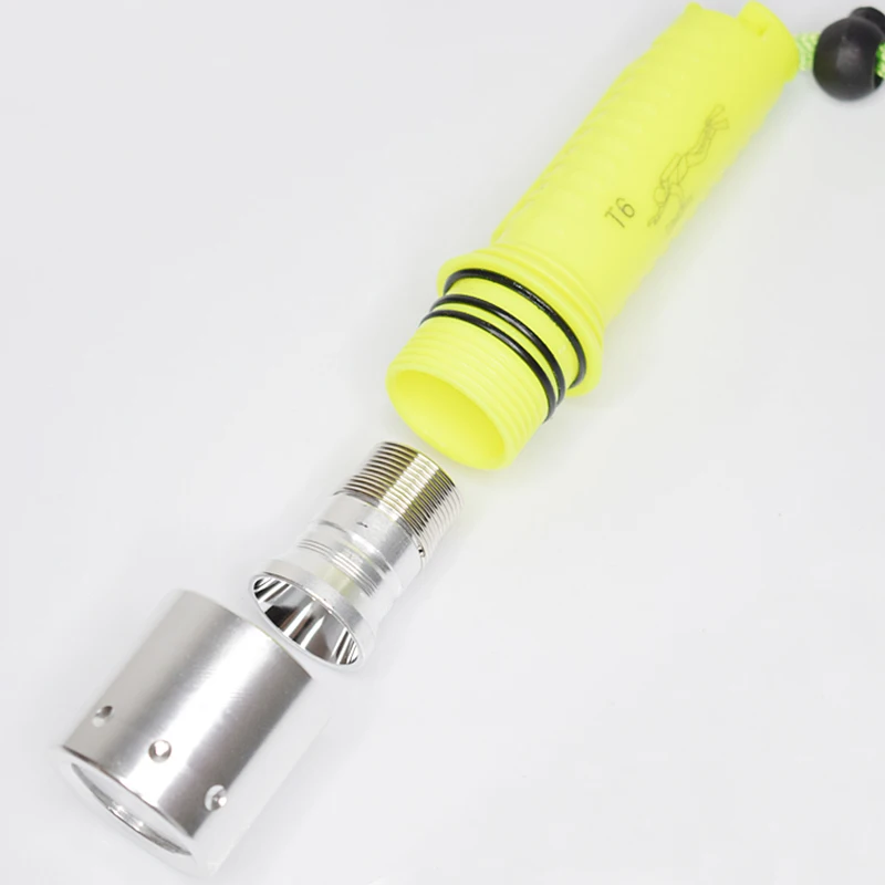 T6 светодио дный Дайвинг фонарик Фонари для подводной охоты лодки Подводное