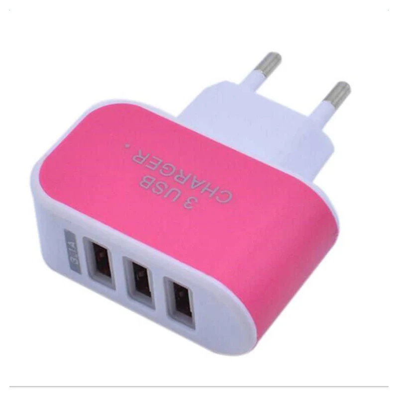 5 видов цветов 3.1A тройной USB порт настенный дом Путешествия AC зарядное устройство