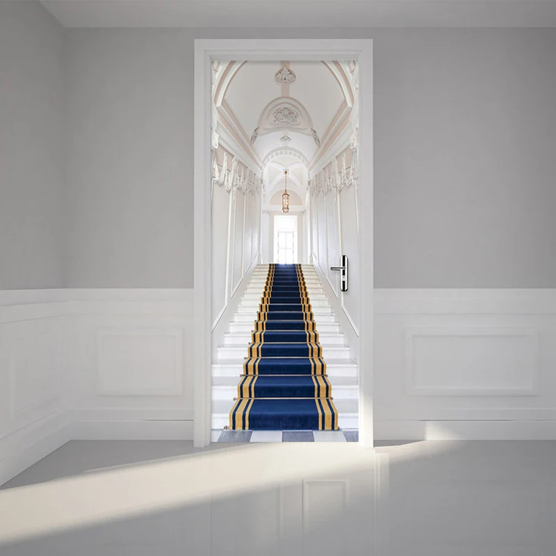 Фотообои 3D стерео лестницы Европейский стиль дверные стикеры современные
