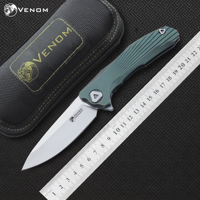 Новый титановый плавник VENOM Kevin John conc M390/S35VN складной нож керамический шариковый