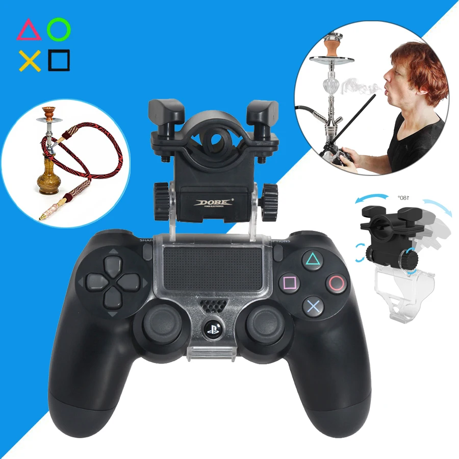Игровая станция 4 Slim Pro беспроводной контроллер регулируемая ручка дыма подставка геймпад зажим для курения держатель для sony Playstation 4