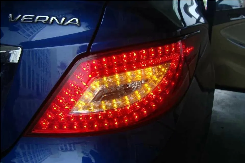 Задняя часть автомобиля светильник s для хвост Verna SOLARIS 2012 ~ 2015 светодиодный акцент
