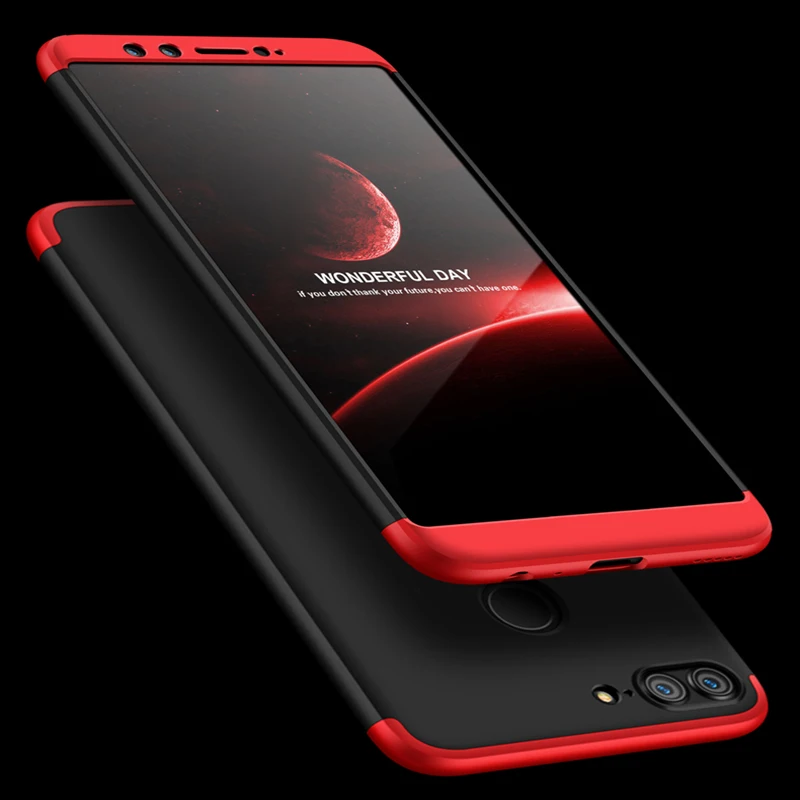 Чехол с полным покрытием на 360 градусов для Huawei Honor 9 Lite чехол закаленным стеклом