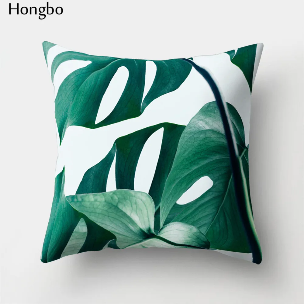 12 Hongbo 1 шт. чехол для подушки рождественские украшения для дома тропический лес зеленые листья Подушка с изображением кактуса чехлы - Цвет: 12