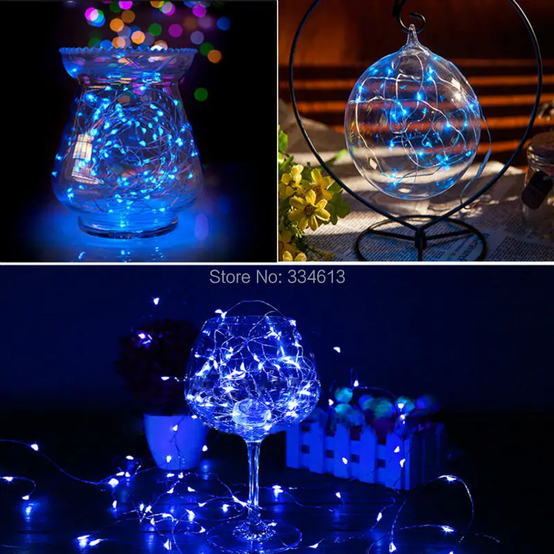 10 м 33 фута 100 светодиодов с серебряной проволокой теплые белые светодиодные