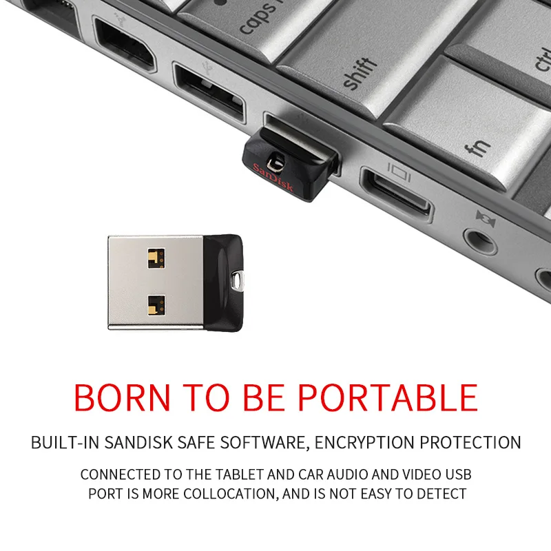 Мини флеш накопитель USB 2 0 U оригинальный SanDisk 64 ГБ 32 16 8 Гб|USB флэш-накопители| |