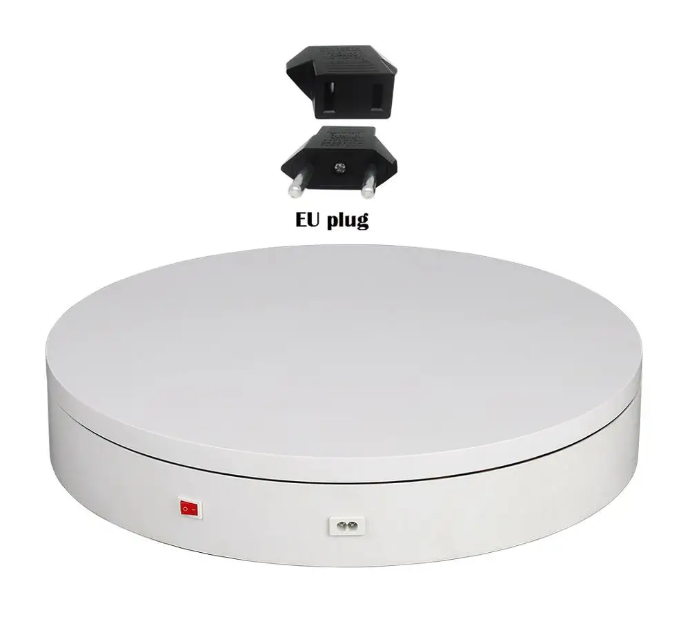 with EU plug ComXim 50 см 220 В Электрический поворотный стол случайное вращение в направлении модели дисплей фотографии Вращающийся поворотный стол - Цвет: with EU plug