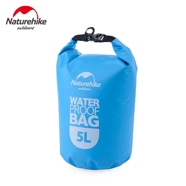 5L Blue NatureHike 2L 5L 15L 25L Открытый Сверхлегкий Водонепроницаемый мешок сухие органайзеры Дрифтинг Каякинг водонепроницаемый сумки для плавания - Цвет: 5L Blue