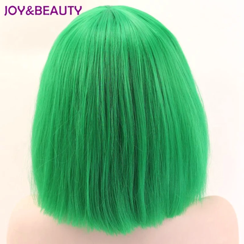 JOY& BEAUTY короткие прямые синтетические волосы косплей парик зеленый/красный цвета 14 дюймов высокая температура волокно женские вечерние парики