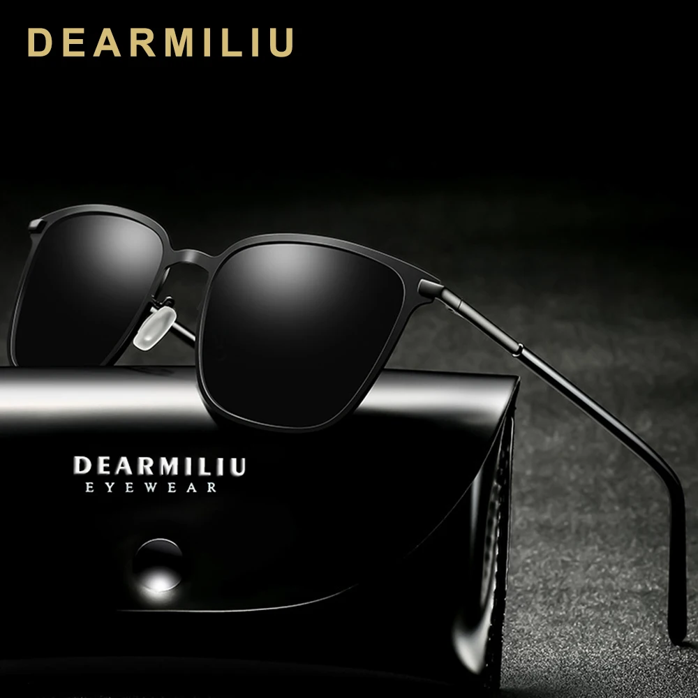 Мужские поляризационные солнцезащитные очки DEARMILIU винтажные зеркальные для