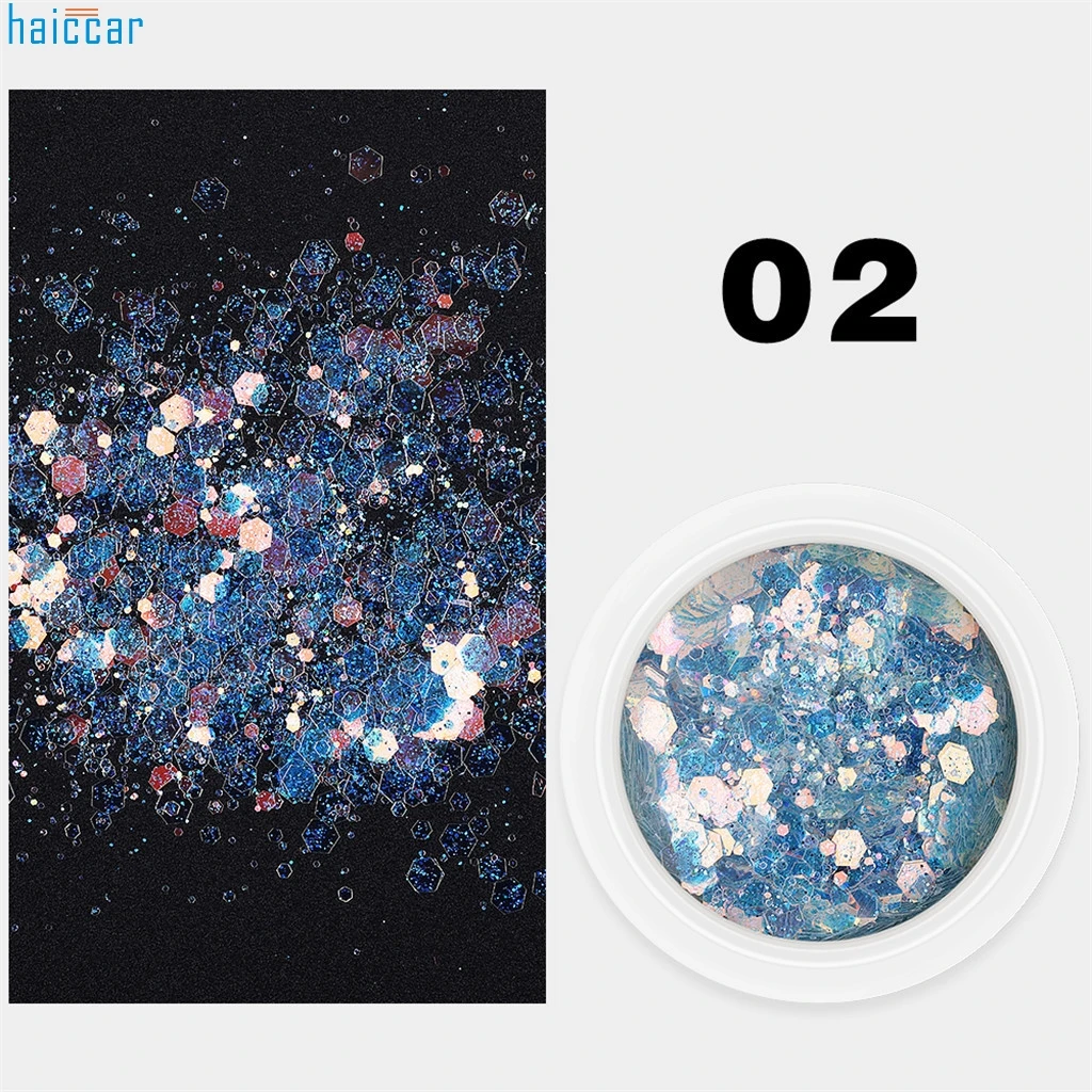 Модные блёстки для ногтей смешанные блестящие макияжа глаз градиентная вспышка